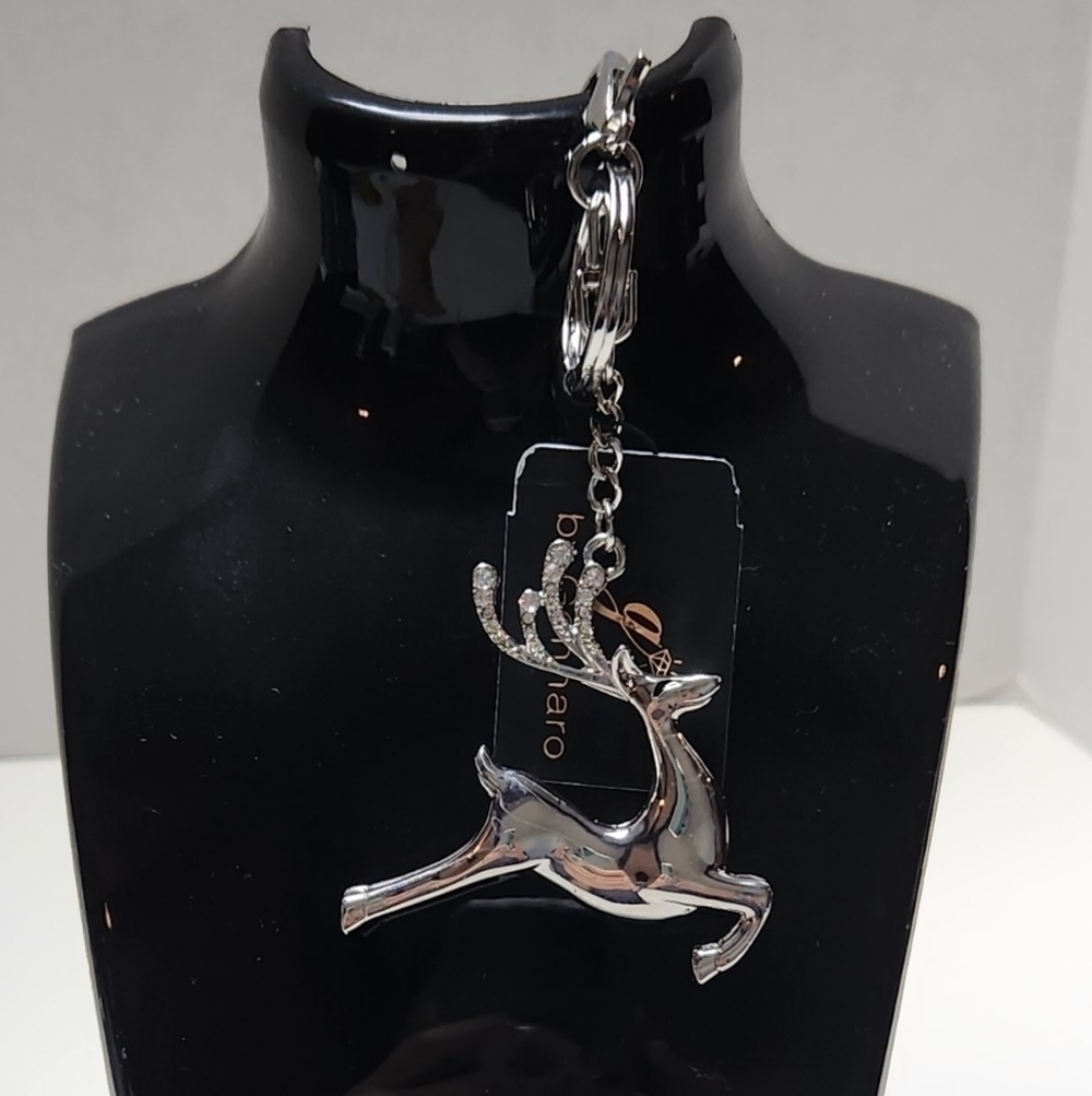 g by Gennaro Reindeer Silver Tone Keychain - Picture 4 of 8